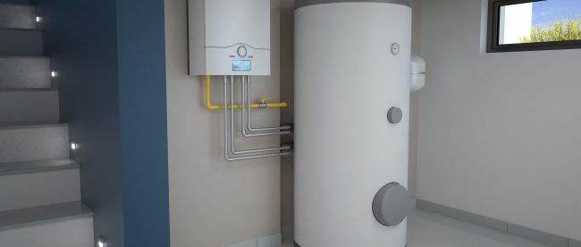 Boiler,Room,-,Gas,Heating,System,,3d,Illustration